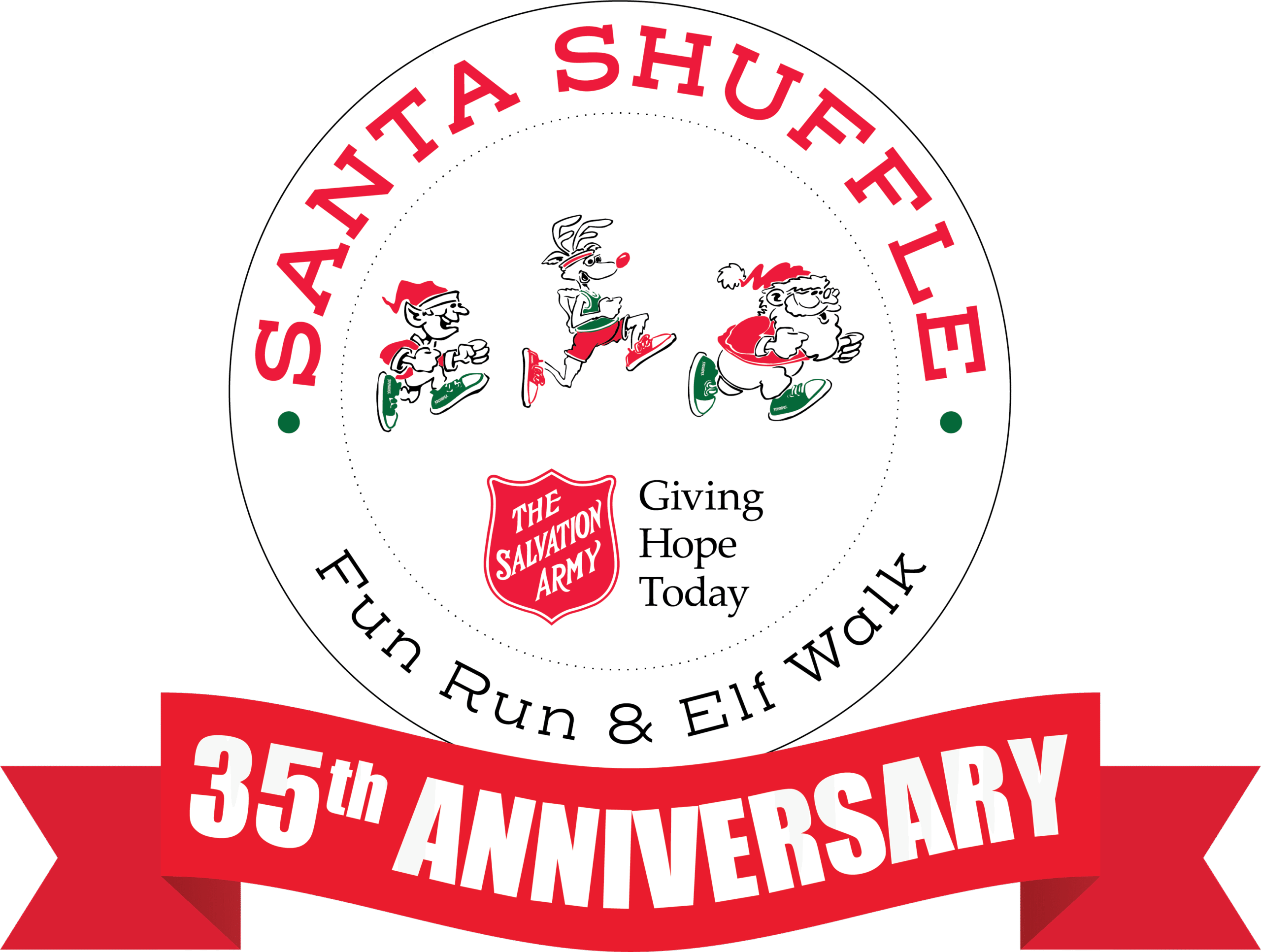 2025 Toronto Santa Shuffle - 35th Anniverary Logo - English SS_circleLogo35