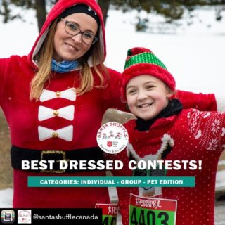 Thanks to everyone who’s shuffled so far! Great seeing your photos and we’re so thankful for your support.

Today’s the last day to enter the national best-dressed contest. You can do so in three easy steps:
🎄Upload a photo of yourself, your group, or your pet participating in the 2020 Santa Shuffle
🎄Tag @santashufflecanada
🎄 Use the hashtags #santashufflebestdressed and #toronto 

Good luck!!

*contest closes at 11:59pm ET, Monday, December 7th. Full rules at santashuffle.ca.